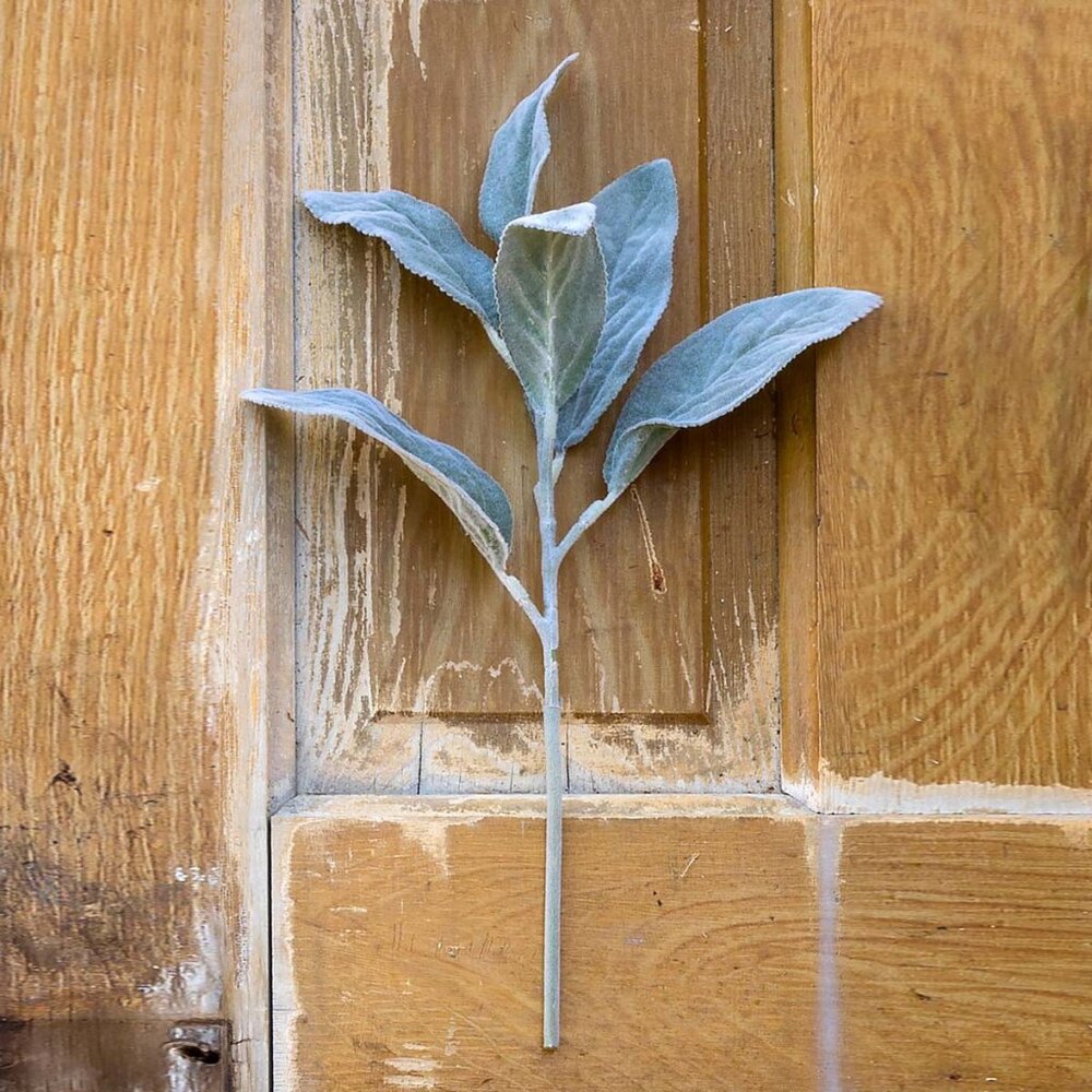 NWT - Park Hill Collection Artificial Lamb's Ear Greenery Stems, set of 9